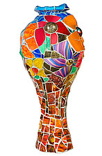Floral Vessel by Jonathan I. Mandell (Art Glass Vessel)