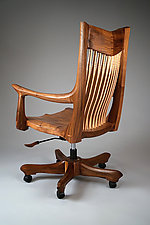 Franklin Swivel Desk Chair by Richard Laufer (Wood Chair)