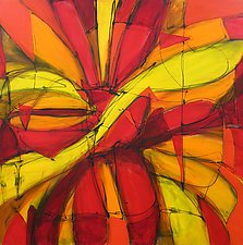 The Knife Cuts The Petal Drops by Lynne Taetzsch (Acrylic Painting)