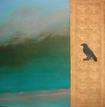 Blackbird Whistling by Kathleen Holmes (Oil Painting)