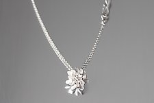 Silver Waterlily Pendant by Elise Moran (Silver Necklace)