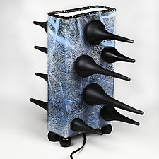 Sophisticated Synergy Indigo by Eric Bladholm (Art Glass Table Lamp)