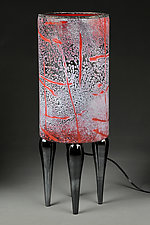 Crimson Comet by Eric Bladholm (Art Glass Table Lamp)