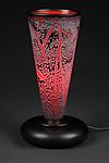 Fissure Lamp, Lava Red by Eric Bladholm (Art Glass Table Lamp)