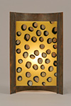 Amber Dots by Joan Bazaz (Glass & Copper Table Lamp)