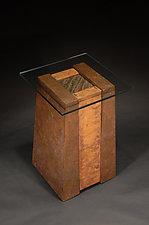 Dark Dunes Pedestal Table by David M Bowman and Reed C Bowman (Metal Side Table)