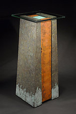 Bayou Pedestal Table by David M Bowman and Reed C Bowman (Metal Side Table)
