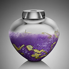 Orchid Emperor Bowl by Randi Solin (Art Glass Vessel)