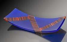 Tippa Plate in Cobalt by Martin Kremer (Art Glass Plate)