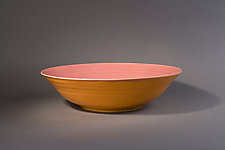 Orange and Pink Bowl by Amber Archer (Ceramic Bowl)