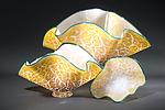 Opaline Flutter Bowl by Chris Mosey (Art Glass Bowl)