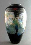 Goldbraun Tsubo by Suzanne Guttman (Art Glass Vase)
