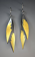 Feather Earrings by Judith Neugebauer (Gold & Silver Earrings)