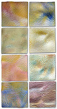 Rain Feather Ceramic Wall Tile Set by Natalie Blake (Ceramic Wall Sculpture)