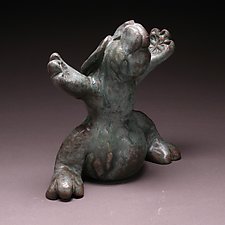Sun Salutation Bunny by Steve Murphy (Ceramic Sculpture)