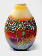 Mango Vines Pouch by Ken Hanson and Ingrid Hanson (Art Glass Vase)