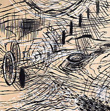 Scape II by Stephen Yates (Drawing on Wood)