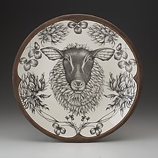 Large Round Platter: Suffolk Sheep by Laura Zindel (Ceramic Platter)