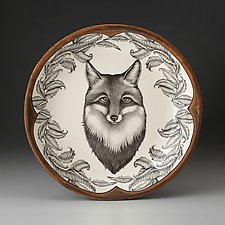 Small Round Platter: Fox Portrait by Laura Zindel (Ceramic Platter)