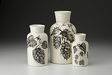 Set of Three Jars: Hops by Laura Zindel (Ceramic Vessel)