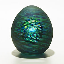 Ocean Paperweight by Michael Trimpol and Monique LaJeunesse (Art Glass Paperweight)
