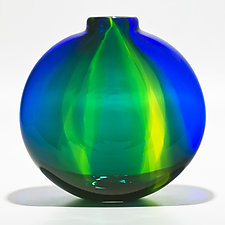 Transparent Ribbon Vase by Michael Trimpol and Monique LaJeunesse (Art Glass Vase)