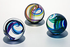 Oversized Glass Marble Sets by Michael Trimpol and Monique LaJeunesse (Art Glass Marbles)