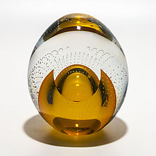 Bubble Paperweights with Facet by Michael Trimpol and Monique LaJeunesse (Art Glass Paperweight)