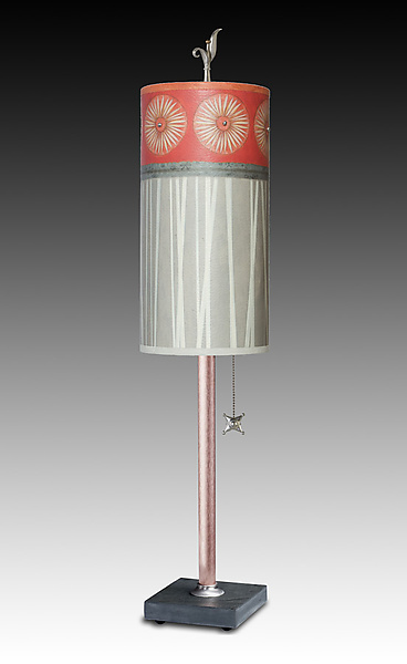 Tang Copper Table Lamp with Small Tube Shade