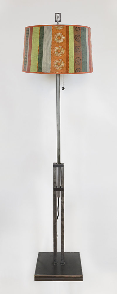 Serape Adjustable Height Steel Floor Lamp