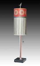 Tang Copper Table Lamp with Small Tube Shade by Janna Ugone (Mixed-Media Table Lamp)