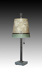 Sand Map Steel Table Lamp by Janna Ugone (Mixed-Media Table Lamp)
