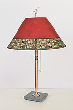 Mosaic Copper Table Lamp by Janna Ugone (Mixed-Media Table Lamp)