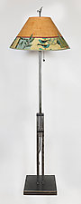 New Capri Adjustable Height Steel Floor Lamp by Janna Ugone (Mixed-Media Floor Lamp)