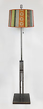 Serape Adjustable Height Steel Floor Lamp by Janna Ugone (Mixed-Media Floor Lamp)