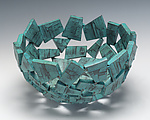 Turquoise Wabi Sabi Vessel by Susan Madacsi (Metal Bowl)