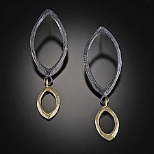 Multi Facet Link Earrings by Dahlia Kanner (Gold & Silver Earrings)