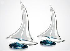 Glass Sailboats by Michael Richardson, Justin Tarducci, and Tim Underwood (Art Glass Sculpture)