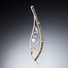 Mixed Metal Brooch by Susan Kinzig (Gold, Silver & Stone Brooch)