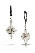 Small Silver Stardust Earrings by Chihiro Makio (Silver & Stone Earrings)