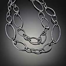 Long Multi Facet Neclace by Dahlia Kanner (Silver Necklace)