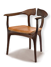 Swallowtail Chair in Walnut by Brian Fireman (Wood Chair)