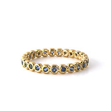 Blue Sapphire Bubble Band by Jessica Fields (Gold & Stone Ring)