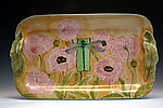 Poppy/Dragonfly Medium Tray by Peggy Crago (Ceramic Tray)