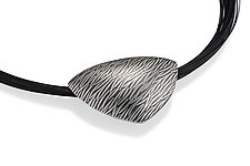 Black Grass Pillow by Tom McGurrin (Silver Necklace)