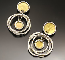 Solar Earrings by Sana Doumet (Gold & Silver Earrings)