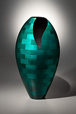 Floor Vase with Deep Vee by Joel Hunnicutt (Wood Sculpture)