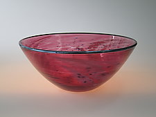 Ruby Bowl by Tom Stoenner (Art Glass Bowl)