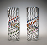 Iced Tea Glasses by Tom Stoenner (Art Glass Drinkware)