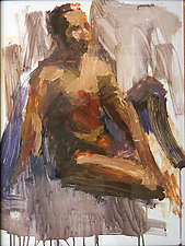 Brown Figure by Cathy Locke (Acrylic Painting)